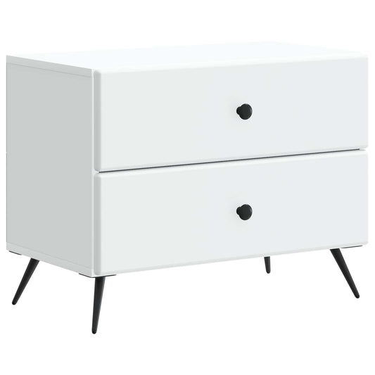 vidaXL Bedside Cabinet White 62 x 34.5 x 47.5 cm Engineered Wood