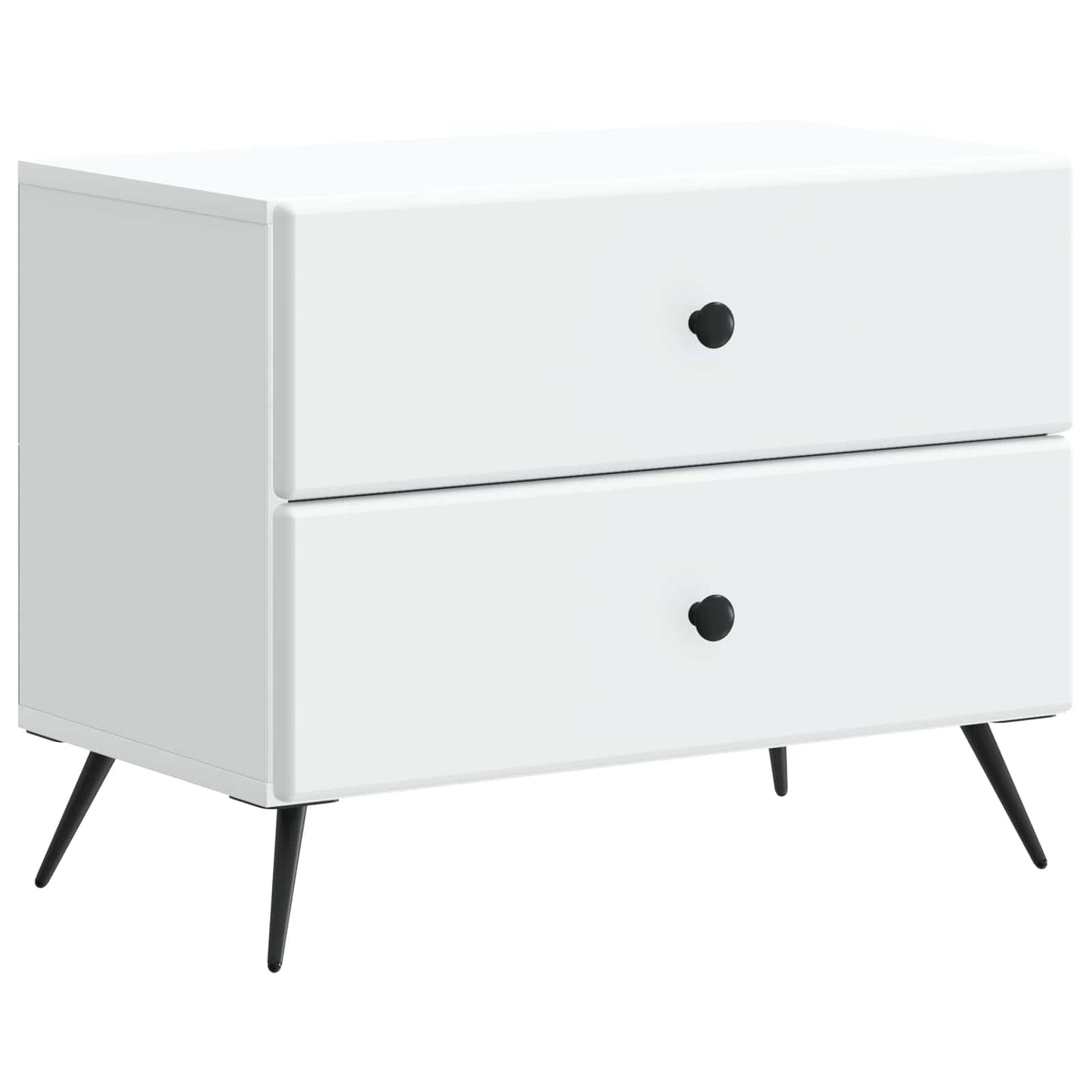 vidaXL Bedside Cabinet White 62 x 34.5 x 47.5 cm Engineered Wood