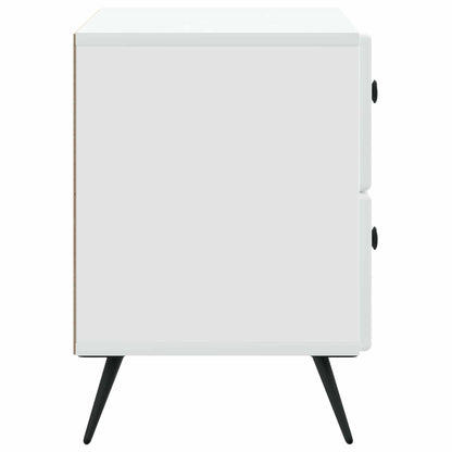vidaXL Bedside Cabinet White 62 x 34.5 x 47.5 cm Engineered Wood
