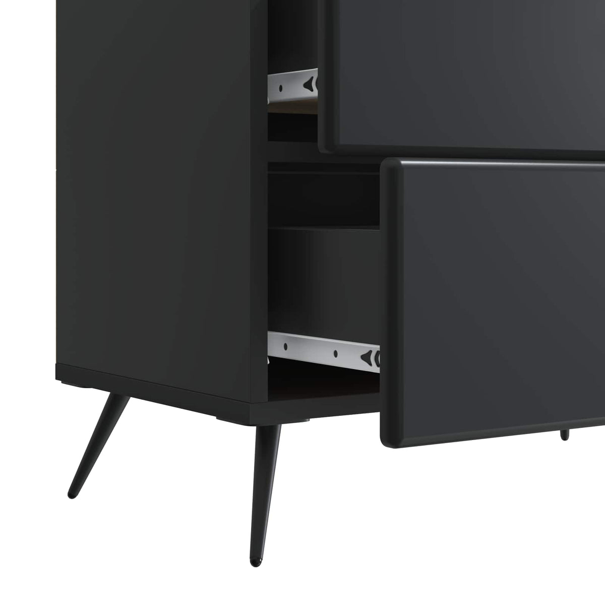 vidaXL Bedside Cabinet Black 62 x 34.5 x 47.5 cm Engineered Wood