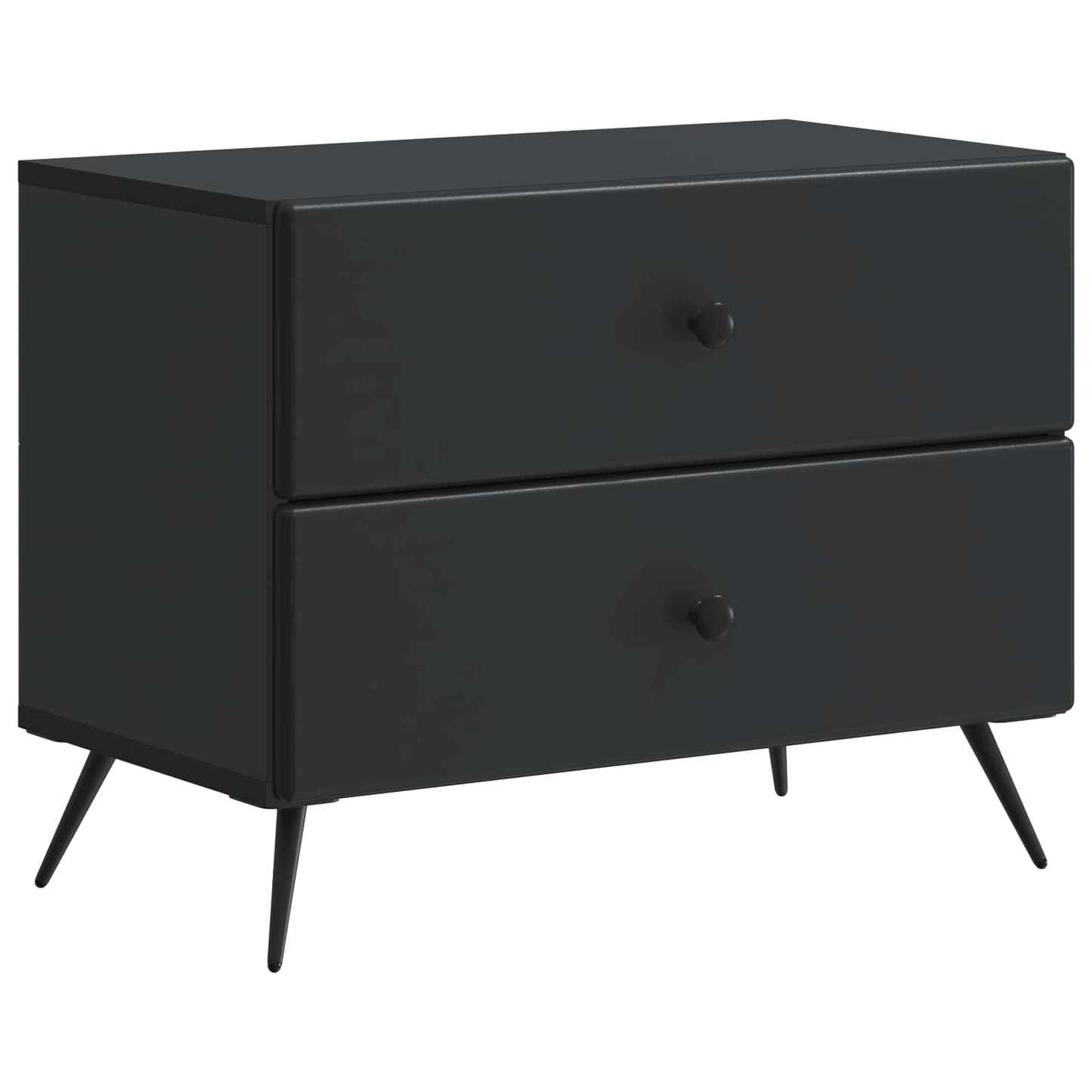 vidaXL Bedside Cabinet Black 62 x 34.5 x 47.5 cm Engineered Wood
