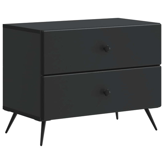vidaXL Bedside Cabinet Black 62 x 34.5 x 47.5 cm Engineered Wood
