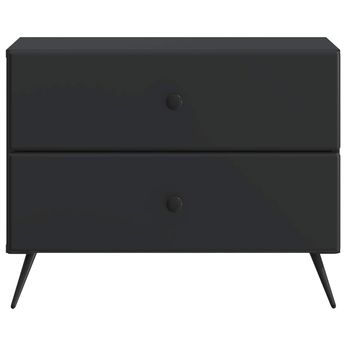 vidaXL Bedside Cabinet Black 62 x 34.5 x 47.5 cm Engineered Wood