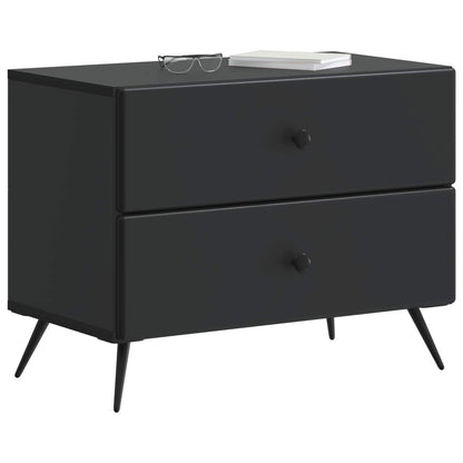 vidaXL Bedside Cabinet Black 62 x 34.5 x 47.5 cm Engineered Wood