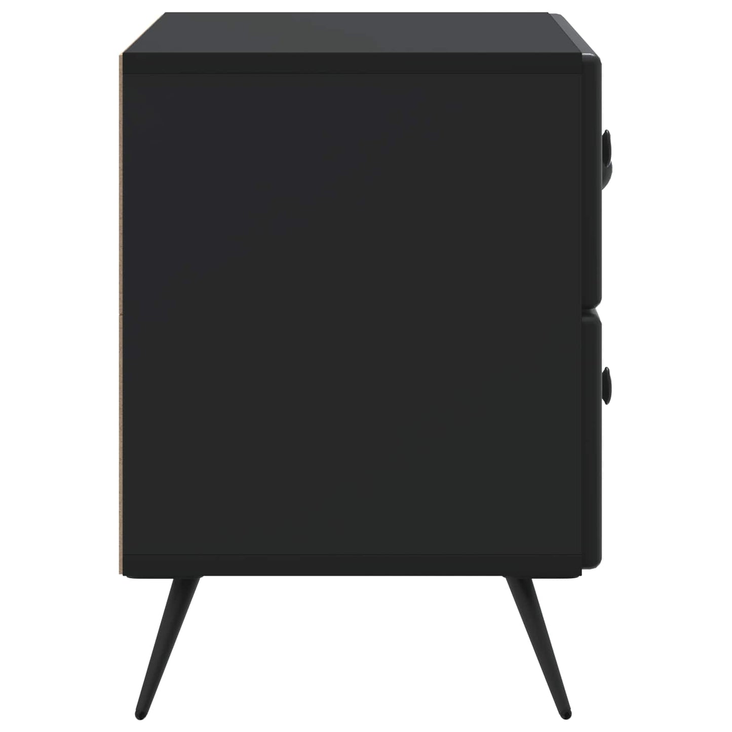 vidaXL Bedside Cabinet Black 62 x 34.5 x 47.5 cm Engineered Wood
