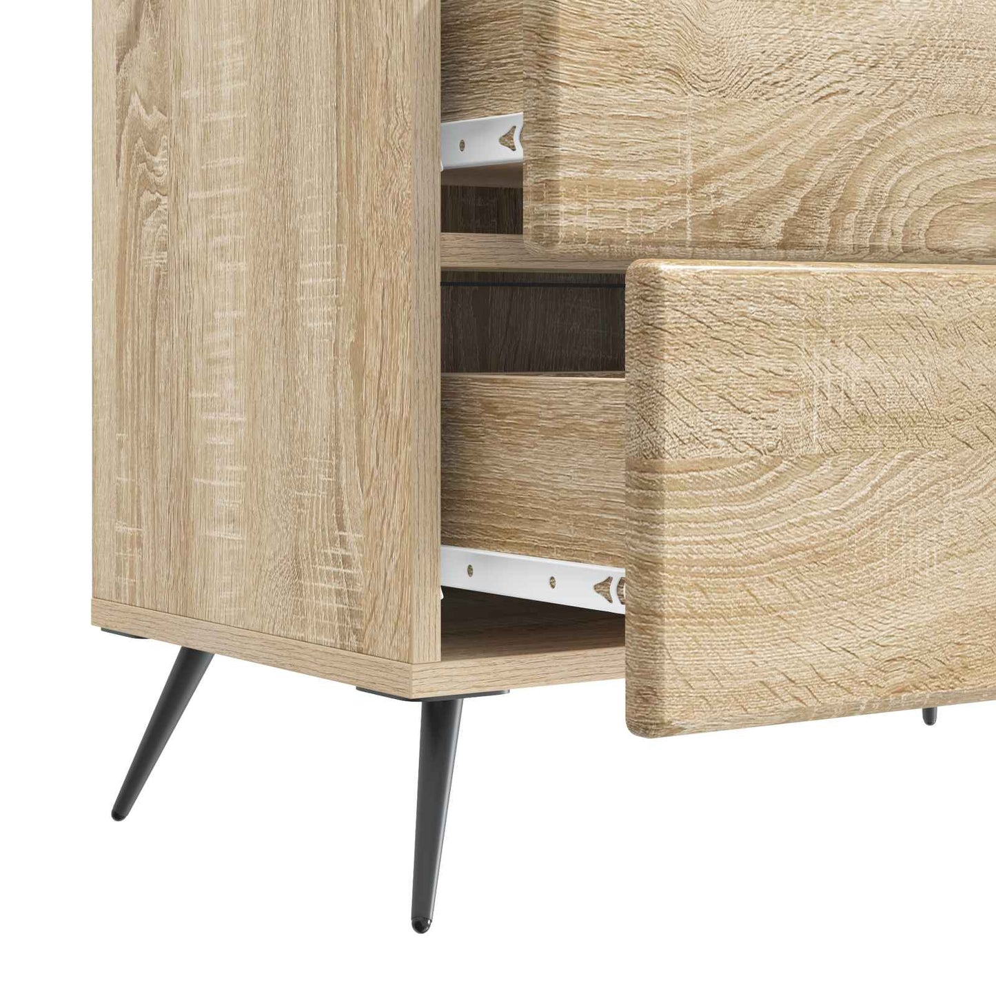 vidaXL Bedside Cabinet Sonoma Oak 62 x 34.5 x 47.5 cm Engineered Wood