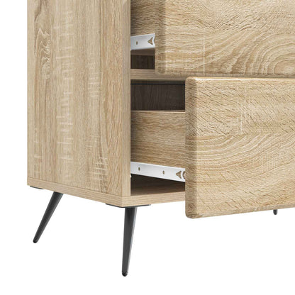vidaXL Bedside Cabinet Sonoma Oak 62 x 34.5 x 47.5 cm Engineered Wood