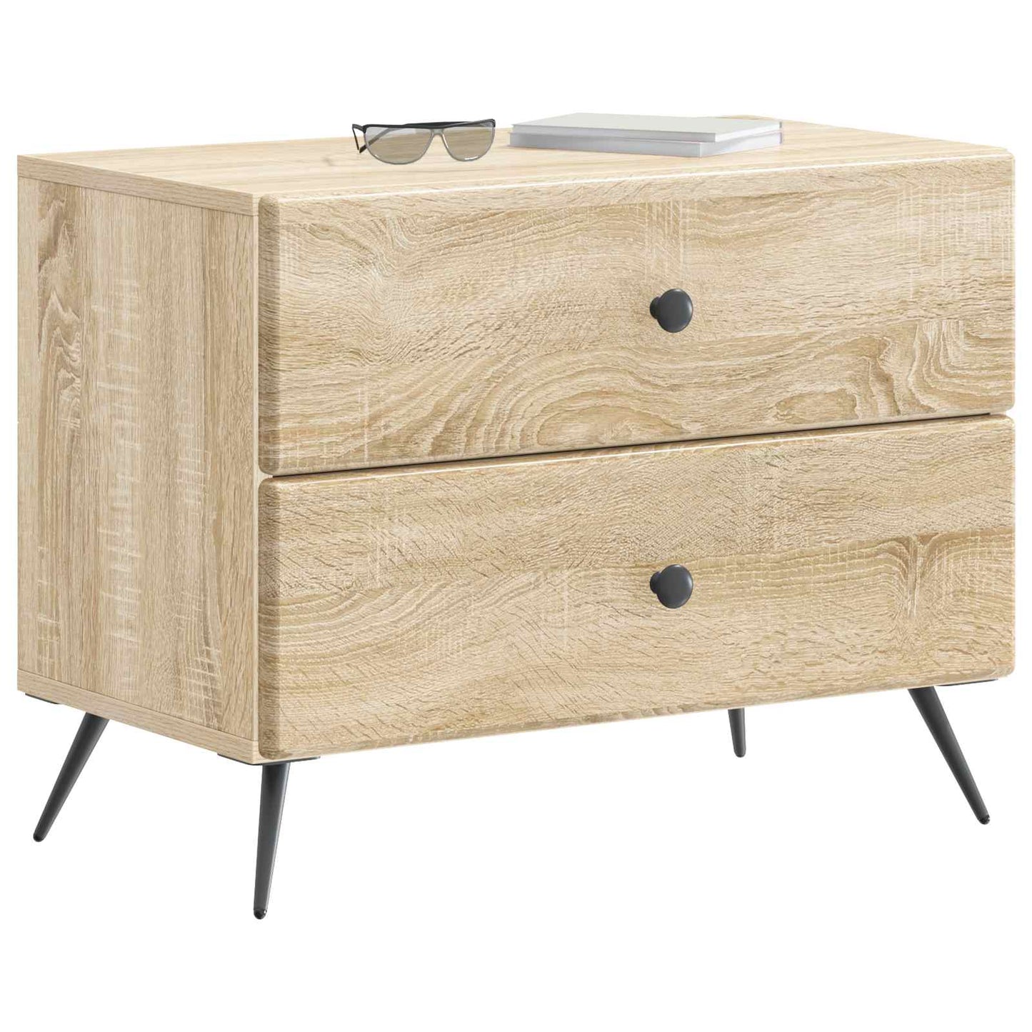 vidaXL Bedside Cabinet Sonoma Oak 62 x 34.5 x 47.5 cm Engineered Wood