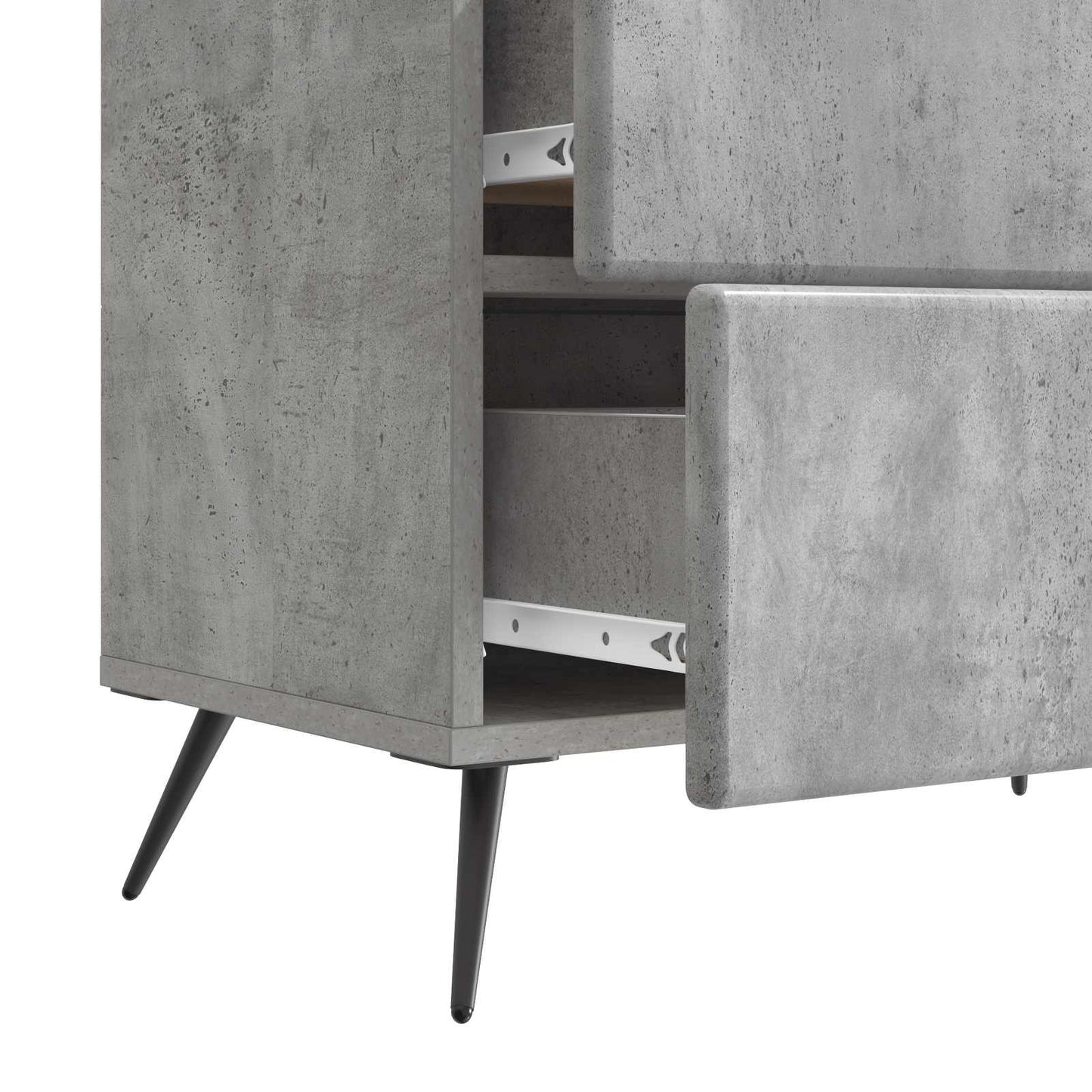 vidaXL Bedside Cabinet with Drawer Concrete Grey 62 x 34.5 x 47.5 cm
