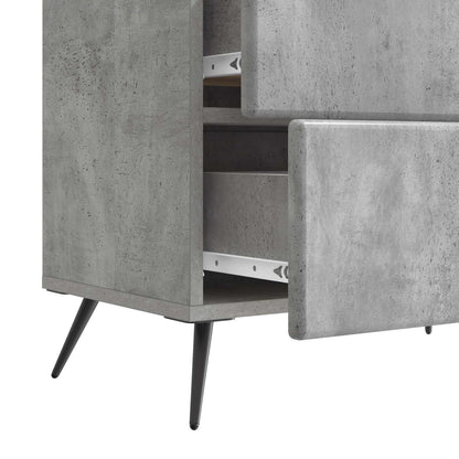 vidaXL Bedside Cabinet with Drawer Concrete Grey 62 x 34.5 x 47.5 cm