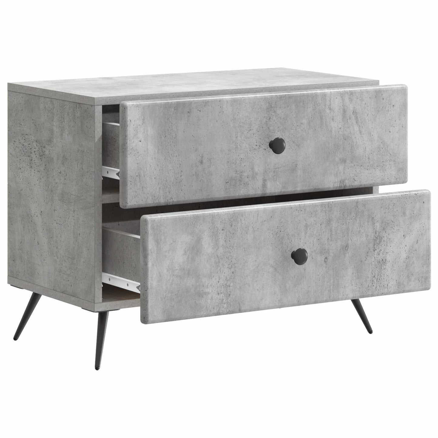 vidaXL Bedside Cabinet with Drawer Concrete Grey 62 x 34.5 x 47.5 cm