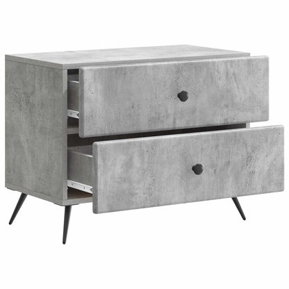 vidaXL Bedside Cabinet with Drawer Concrete Grey 62 x 34.5 x 47.5 cm