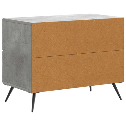 vidaXL Bedside Cabinet with Drawer Concrete Grey 62 x 34.5 x 47.5 cm