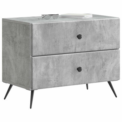 vidaXL Bedside Cabinet with Drawer Concrete Grey 62 x 34.5 x 47.5 cm