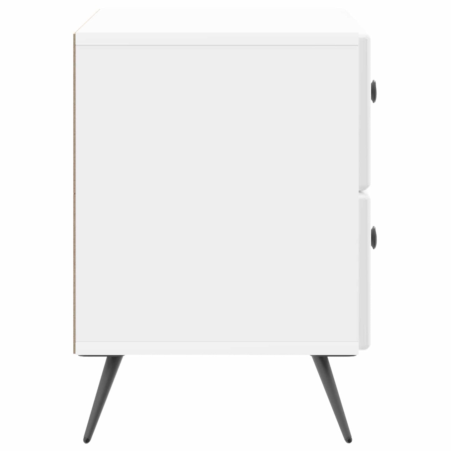 vidaXL Bedside Cabinet High Gloss White 62 x 34.5 x 47.5 cm