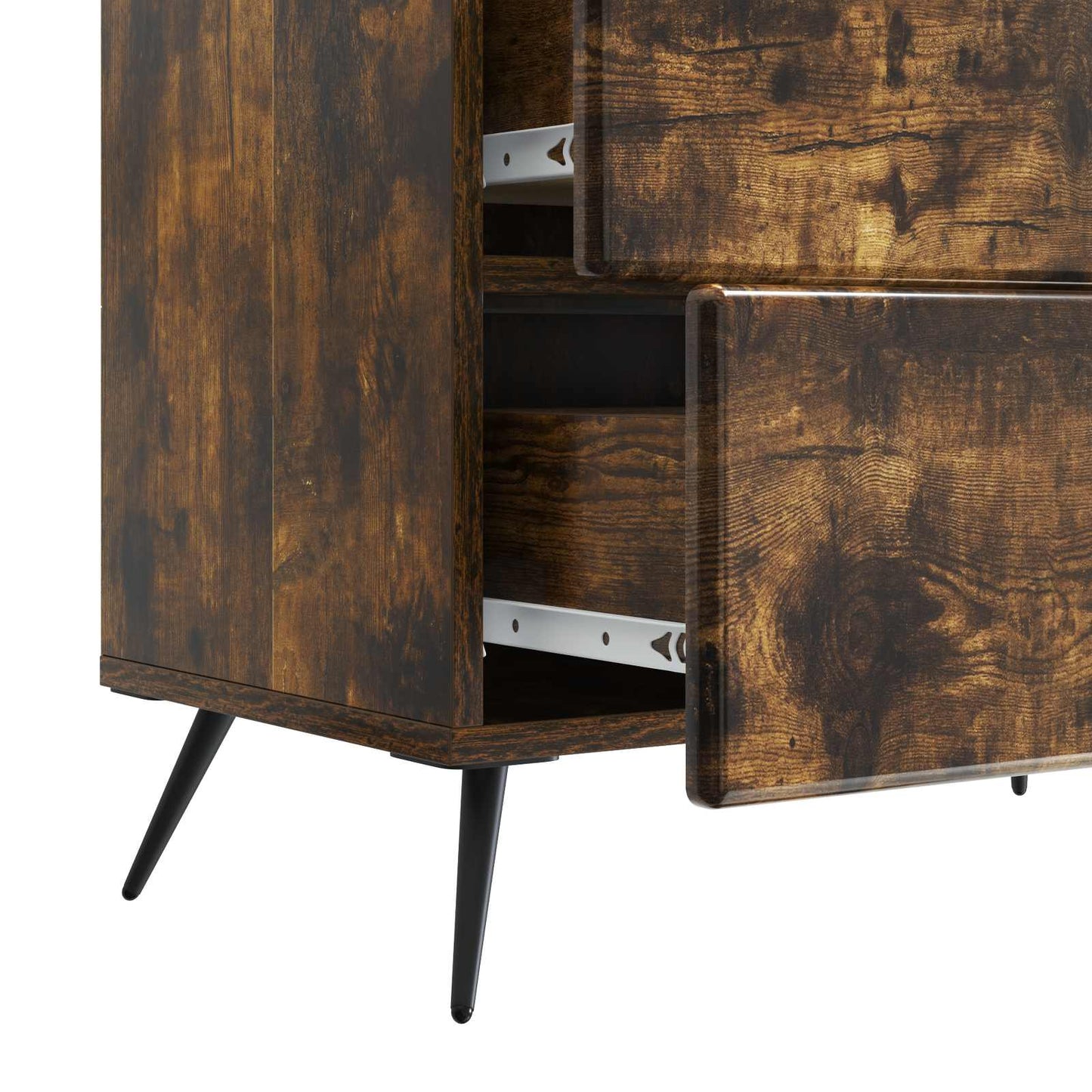 vidaXL Bedside Cabinet Smoked Oak 62 x 34.5 x 47.5 cm Engineered Wood