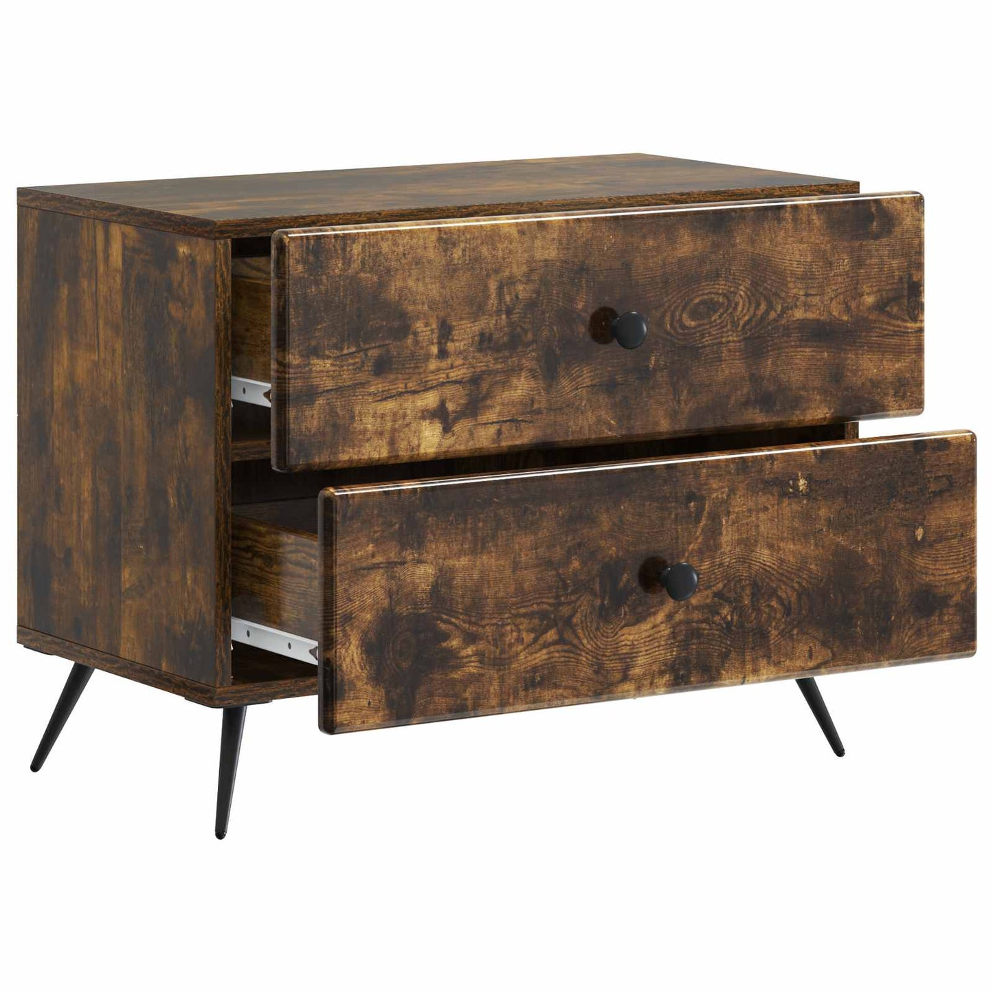 vidaXL Bedside Cabinet Smoked Oak 62 x 34.5 x 47.5 cm Engineered Wood