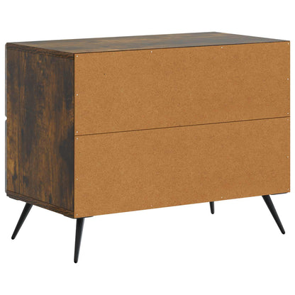 vidaXL Bedside Cabinet Smoked Oak 62 x 34.5 x 47.5 cm Engineered Wood