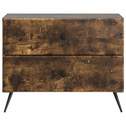 vidaXL Bedside Cabinet Smoked Oak 62 x 34.5 x 47.5 cm Engineered Wood