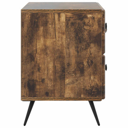 vidaXL Bedside Cabinet Smoked Oak 62 x 34.5 x 47.5 cm Engineered Wood