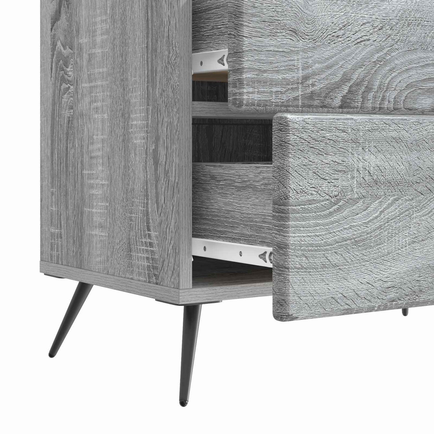 vidaXL Bedside Cabinet Grey Sonoma 62 x 34.5 x 47.5 cm Engineered Wood