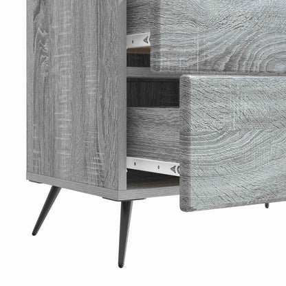 vidaXL Bedside Cabinet Grey Sonoma 62 x 34.5 x 47.5 cm Engineered Wood