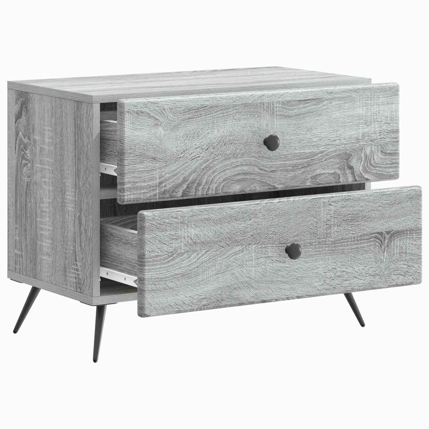 vidaXL Bedside Cabinet Grey Sonoma 62 x 34.5 x 47.5 cm Engineered Wood