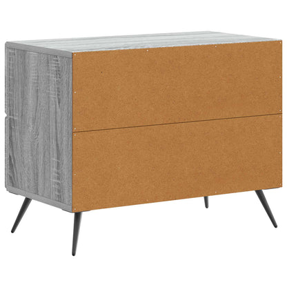 vidaXL Bedside Cabinet Grey Sonoma 62 x 34.5 x 47.5 cm Engineered Wood