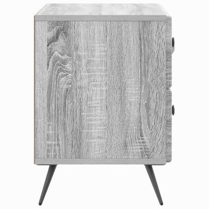 vidaXL Bedside Cabinet Grey Sonoma 62 x 34.5 x 47.5 cm Engineered Wood