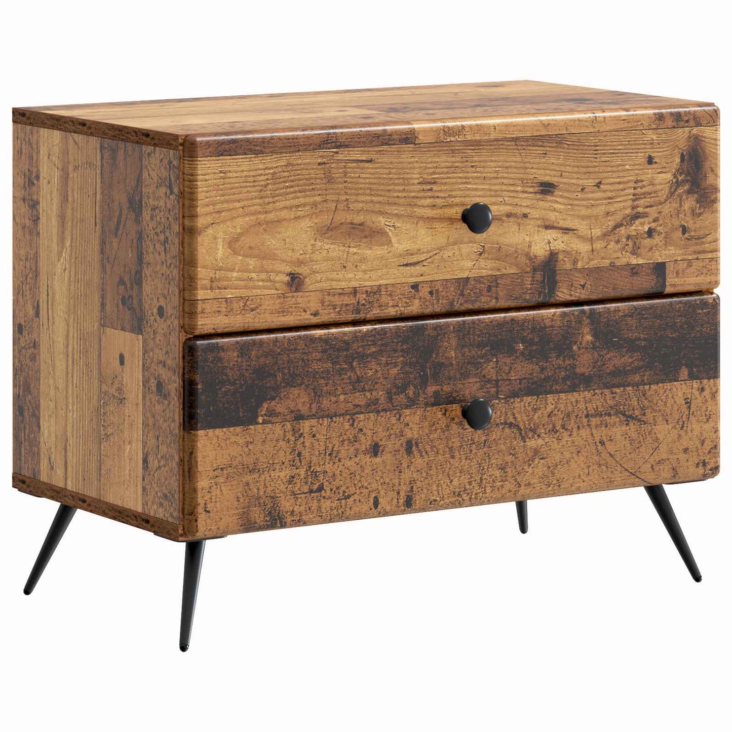 vidaXL Bedside Cabinet Old Wood 62 x 34.5 x 47.5 cm Engineered Wood