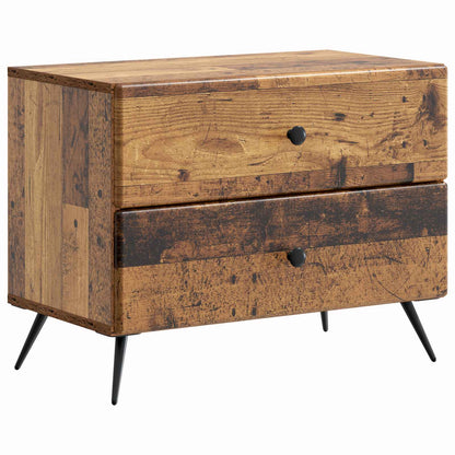 vidaXL Bedside Cabinet Old Wood 62 x 34.5 x 47.5 cm Engineered Wood