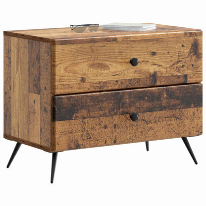 vidaXL Bedside Cabinet Old Wood 62 x 34.5 x 47.5 cm Engineered Wood