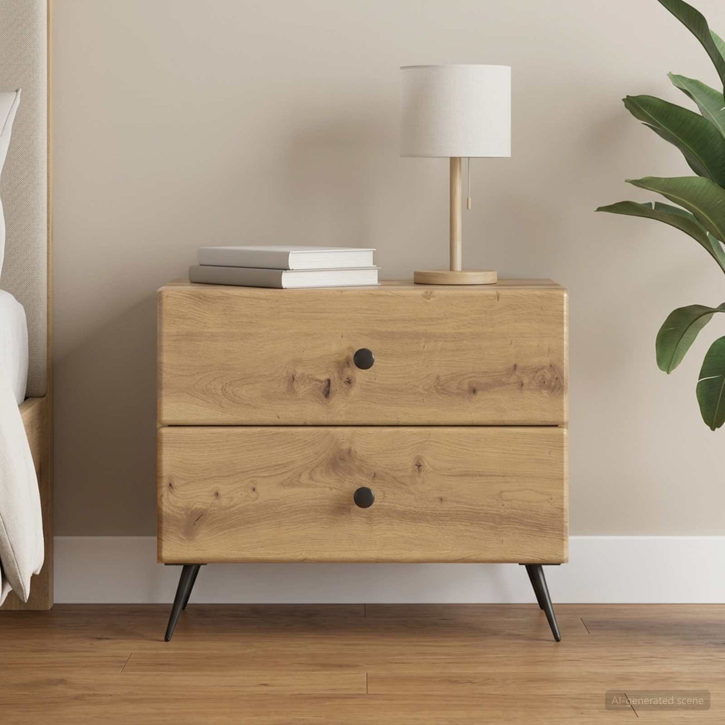 vidaXL Bedside Cabinet Artisan Oak 62 x 34.5 x 47.5 cm Engineered Wood