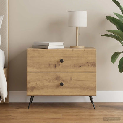 vidaXL Bedside Cabinet Artisan Oak 62 x 34.5 x 47.5 cm Engineered Wood