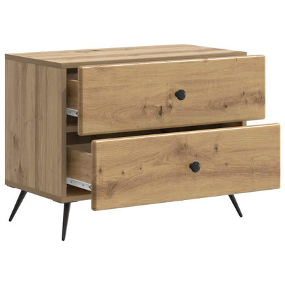 vidaXL Bedside Cabinet Artisan Oak 62 x 34.5 x 47.5 cm Engineered Wood