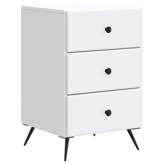 vidaXL Bedside Cabinet White 43 x 41 x 66.5 cm Engineered Wood
