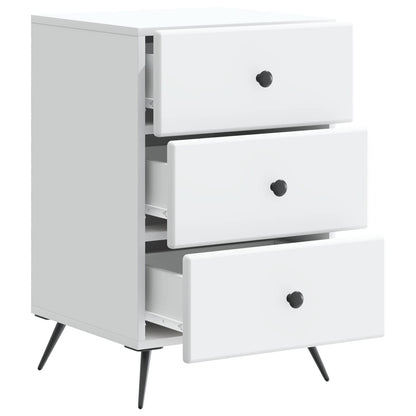 vidaXL Bedside Cabinet White 43 x 41 x 66.5 cm Engineered Wood