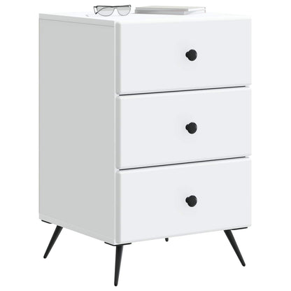 vidaXL Bedside Cabinet White 43 x 41 x 66.5 cm Engineered Wood
