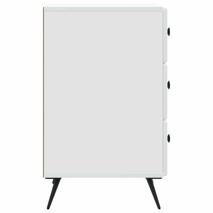 vidaXL Bedside Cabinet White 43 x 41 x 66.5 cm Engineered Wood