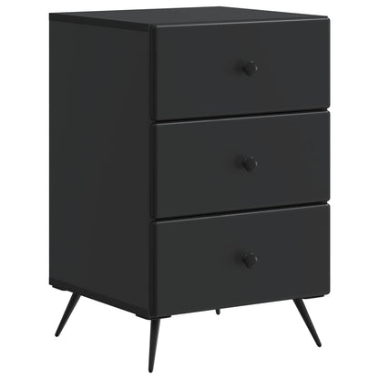 vidaXL Bedside Cabinet Black 43 x 41 x 66.5 cm Engineered Wood