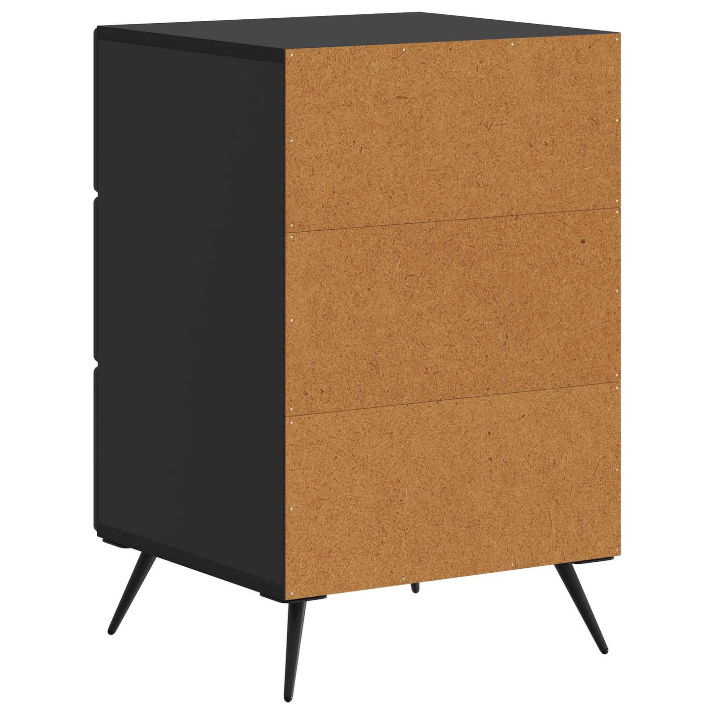 vidaXL Bedside Cabinet Black 43 x 41 x 66.5 cm Engineered Wood