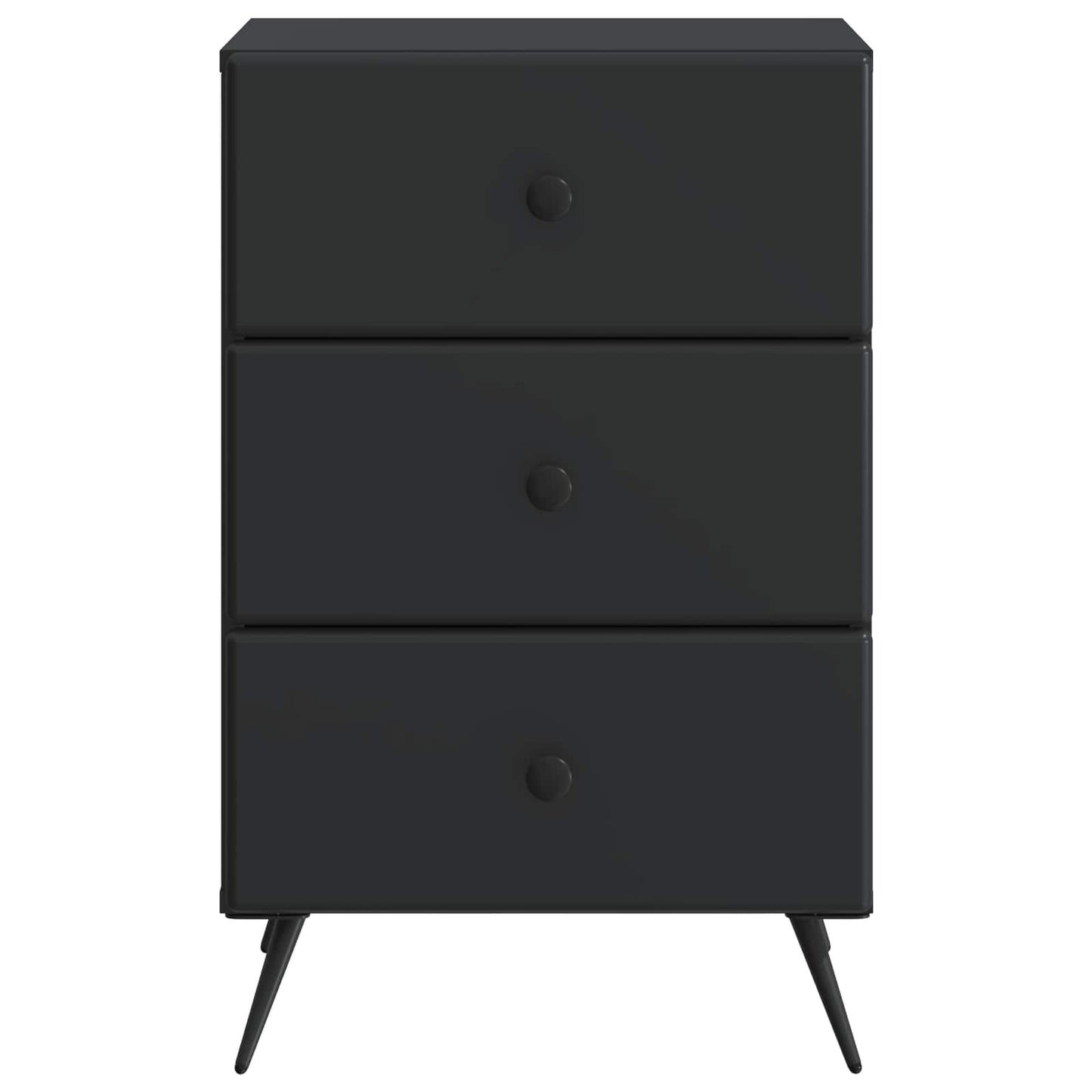 vidaXL Bedside Cabinet Black 43 x 41 x 66.5 cm Engineered Wood