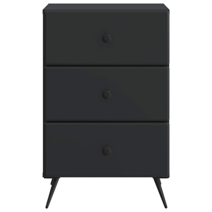 vidaXL Bedside Cabinet Black 43 x 41 x 66.5 cm Engineered Wood