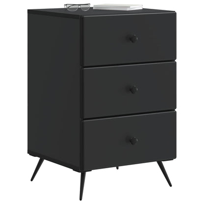 vidaXL Bedside Cabinet Black 43 x 41 x 66.5 cm Engineered Wood