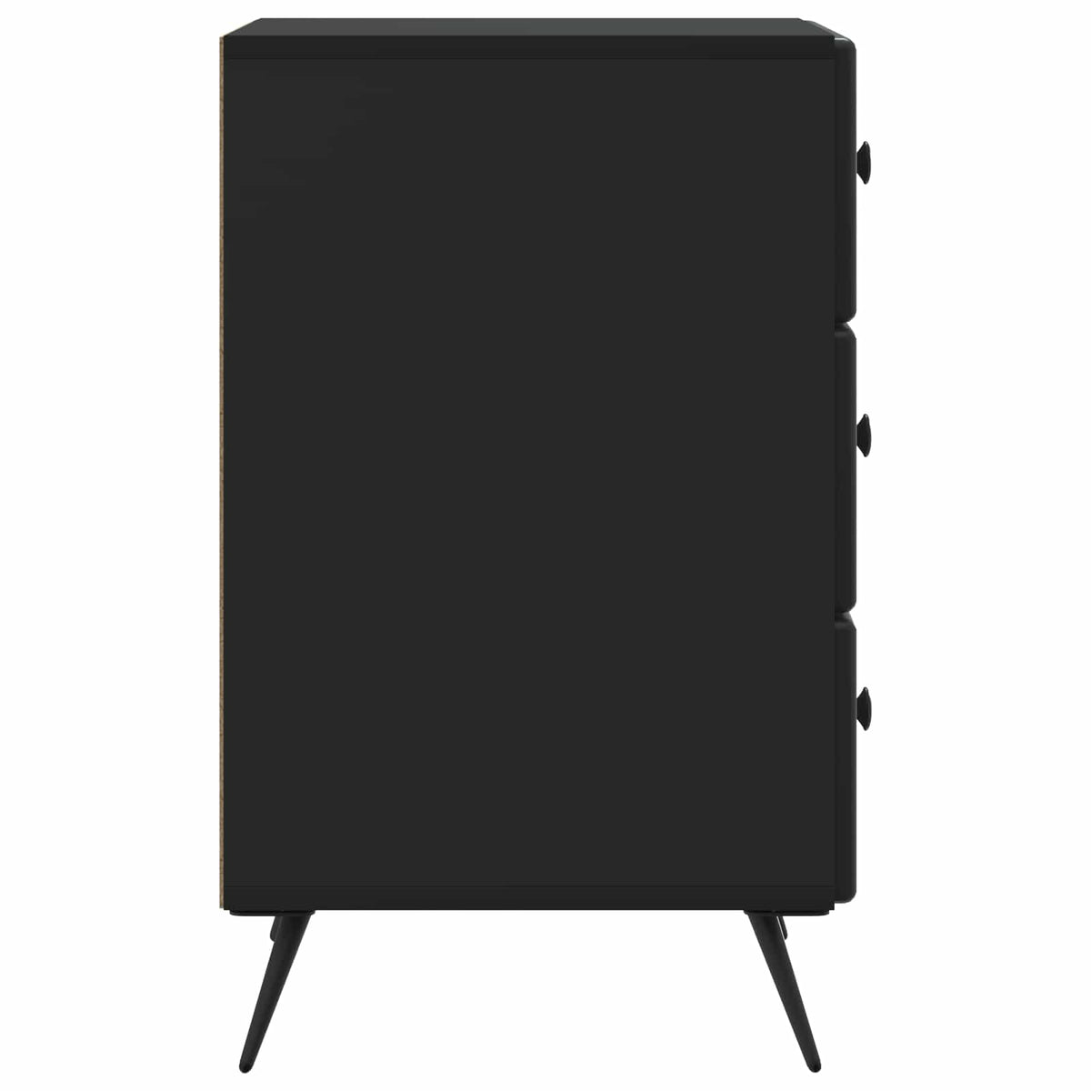 vidaXL Bedside Cabinet Black 43 x 41 x 66.5 cm Engineered Wood