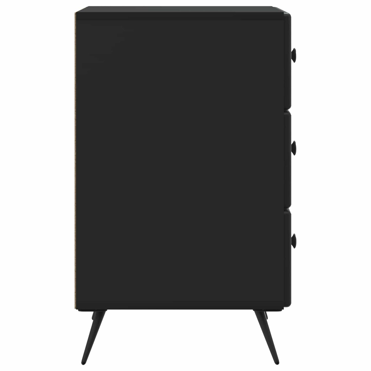 vidaXL Bedside Cabinet Black 43 x 41 x 66.5 cm Engineered Wood