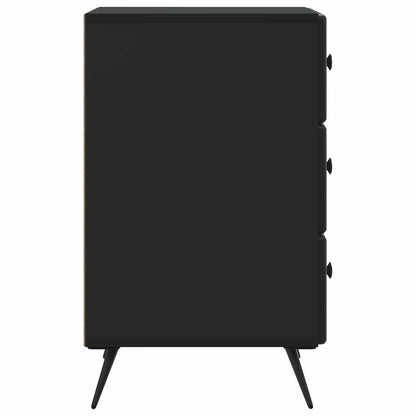 vidaXL Bedside Cabinet Black 43 x 41 x 66.5 cm Engineered Wood
