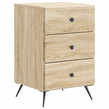 vidaXL Bedside Cabinet Sonoma Oak 43 x 41 x 66.5 cm Engineered Wood