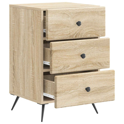vidaXL Bedside Cabinet Sonoma Oak 43 x 41 x 66.5 cm Engineered Wood