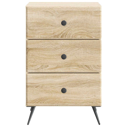 vidaXL Bedside Cabinet Sonoma Oak 43 x 41 x 66.5 cm Engineered Wood